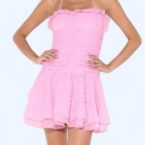 Pink Dress with Spaghetti Straps